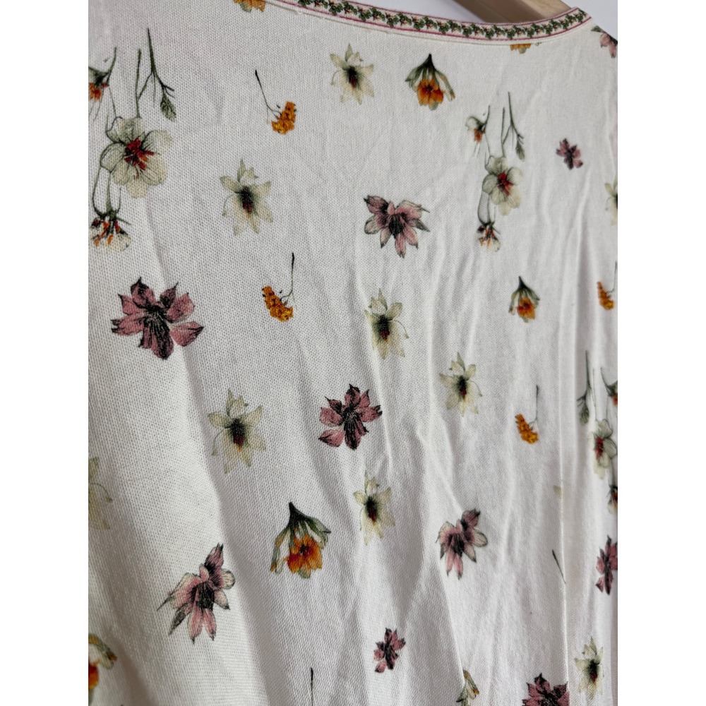 Max Studio London Floral Maxi Dress Cream Embroidered V-Neck Balloon Sleeve - Picture 10 of 10